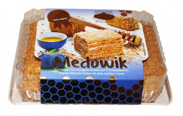Rührkuchen mit Trockenpflaume "Medowik"